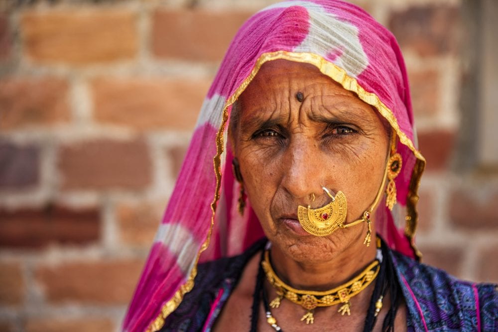 Eine Bishnoi Dame im Dorf von Rohet Eine Bishnoi Dame im Dorf von Rohet