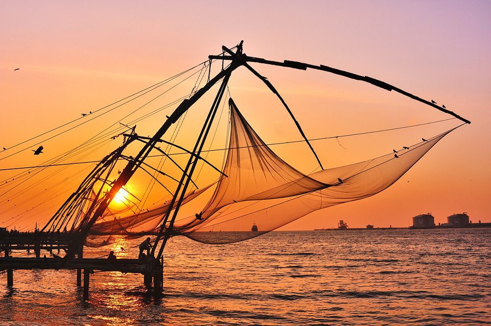 Chinesische Fischernetze in Kochi Chinesische Fischernetze in Kochi