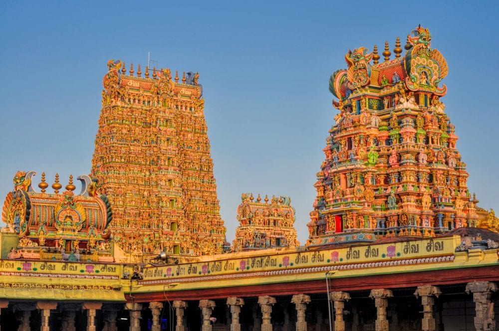 Der Minakshi-Tempel in Madurai Der Minakshi-Tempel in Madurai